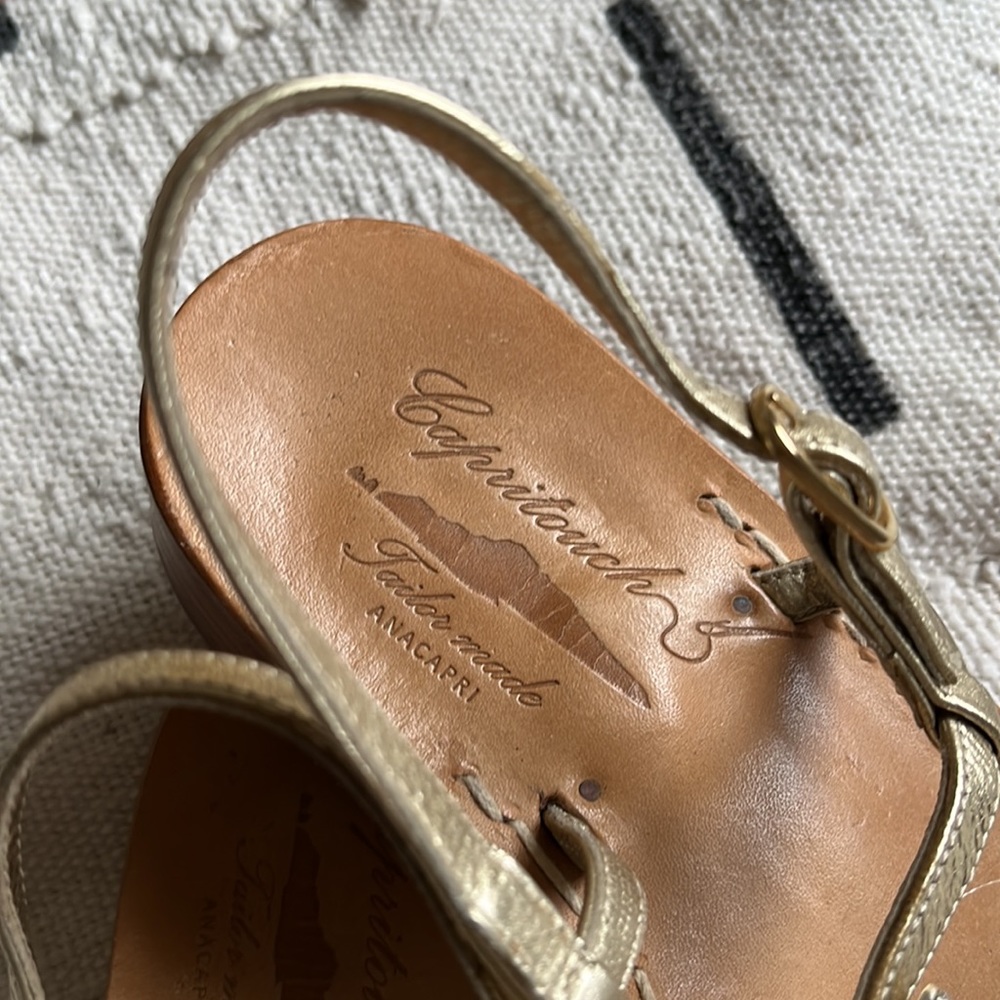 CAPRITOUCH 100% leather hand made Italian sandals with a sea star ⭐️ - Picture 6 of 8